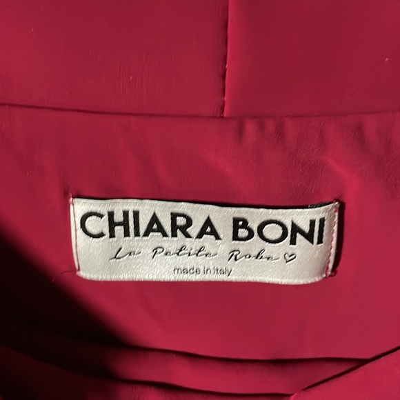 CHIARA BONI LA PETITE ROBE Red Off-the-Shoulder Portrait 3/4-Sleeve Dress - Picture 4 of 4